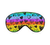 Pattern (215) Sleep Mask Compatible with LGBT Rainbow Sleeping Eye Mask for Women Men Night Blindfold, Luxury Light Blocking Eye Cover Eye Shade with Adjustable Strap for Travel, Nap, Yoga, Pattern (2