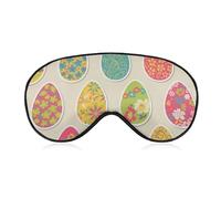 Pattern (272) Sleep Mask for Women Men Eye Mask Sleep Adjustable for Light Blocking Blindfold Sleeping Mask Compatible with Mandala Colorful Eggs for Home Flight Shift Work, Pattern (272)