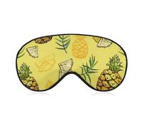 Pattern (279) Sleep Mask for Women Men, Compatible with Tropical Summer Pine Fruits Print Blockout Light Eye Mask for Sleeping Blindfold, Eye Cover with Adjustable Strap, Soft Eye Shade for Nap Travel