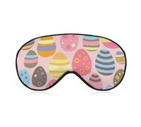 Pattern (287) Sleep Mask Blackout Eye Mask for Men Women Sleeping Mask Compatible with Colorful Eggs, Comfortable Soft Sleeping Blindfold for Meditation Travel
