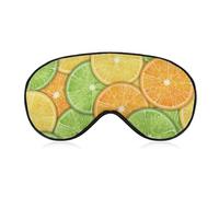 Pattern (30) Eye Mask Sleeping Masks Compatible with Oranges Lemons and Limes for Women Men, Light Blocking Sleeping Mask, Breathable Sleep Eye Mask with Adjustable Elastic Strap for Flight Nap