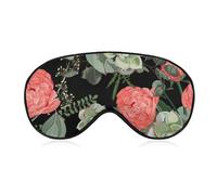 Pattern (490) Sleep Mask Night Cover Eye Sleeping Masks Compatible with Tropical Flower Cactus Succulent Plants Pattern for Women Men, Breathable Blindfold for Airplane Travel Adjustable Strap