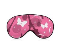 Pattern (579) Breathable Sleep Mask Sleeping Blindfold Compatible with Paris Eiffel Tower Butterfly Pink Comfortable Blindfold Eye Mask with Adjustable Strap for Men Women, Pattern (579)