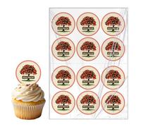Pattern A000U Edible Cupcake Toppers Large Toppers Round Birthday Party Cupcake Toppers Decorations