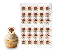 Pattern A000U Edible Cupcake Toppers Small Toppers Round Birthday Party Cupcake Toppers Decorations