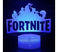 (Pattern B) Battle Bus Game 3D LED Lamp RGB Mood Lamp 7 Color Light Hot Air Balloon Night Light for Birthday Holiday Decor Gift