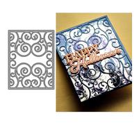 Pattern Background Board Die Cuts for Card Making, Halloween Metal Cutting Dies for Paper Scrapbooking, DIY Stencils for Album Party Wedding Festivals Decoration