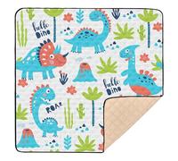 Pattern Cute Dinosaurs Children Print Cute Foldable Baby Gym & Activity Mat for Indoor Outdoor Portable Activity Entertainment Mat for Babies Infants Toddlers, 50'' x 50''