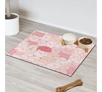 Pattern Cute Pigs Pet Feeding Mat for Cat Dog Water Bowl Food Mats Pigs Pet Feeding Mats Absorbent Nti-Slip Contain Spills Protects Floors Placemat 43.1 x 76.2 cm