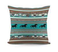 Pattern Decorative Throw Pillow Covers for Sofa Bedroom Living Room Pillow Shell Southwest Native American Ethnic Horse Dreamcatcher Art