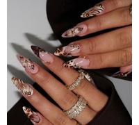 Pattern French False Nails Floral Embossed Design Quick Application for Teachers Formal Attire French Tip Nails