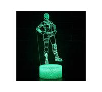 (Pattern L) Battle Bus Game 3D LED Lamp RGB Mood Lamp 7 Color Light Hot Air Balloon Night Light for Birthday Holiday Decor Gift