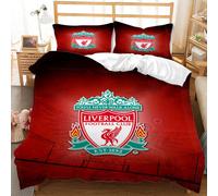 (Pattern Lp2, Single 135*200cm/2Pcs) Gift For Liverpool Football Fan Duvet Cover Bedding Single Double Kits