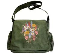 Pattern Messenger Bag Cute Canvas Crossbody Bags Women/Men with Pockets, 070