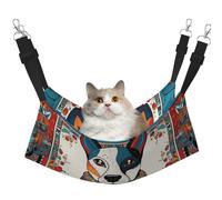 Pattern Of Aztec-Style Dog Printed Pet Hammock - Sleeping Hammock For Cats, Rabbits, Ferrets, Puppies, Small Animals