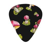 Pattern Of Red Fly Agaric,12 Pcs Guitar Pick,3 Different Thickness Plectrums for Acoustic Guitar Bass Ukulele (0.46mm 0.96mm 0.71mm)