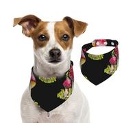 Pattern Of Red Fly Agaric,Dog Bandanas Cotton Pet Scarf Adjustable Bibs for Pet,S