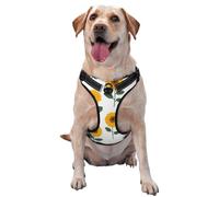 Pattern Of Sunflowers No Pull Dog Harness Adjustable Reflective Oxford Easy Control Medium Large Dog Harness