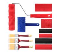 Pattern Paint Roller - Fake Rubber Graining Tool with Handle - Paint Roller Set | for Home Room Furniture Decoration Art Carving Creation Backyard Landscape Summer