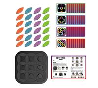 Pattern Reasoning Game for Family Use, Turning Board Toy with 24 Color Pieces, 40 Challenge Cards, Hands-on Tabletop Home Activity Rotating Board Game Card Guided Pattern Activity Color Pieces Home