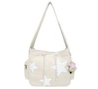 Pattern Shoulder Bag, Messenger Hobo Tote, 16.14 Inches Large Capacity Purse with Durable Material, Star Shoulder Bag with Spacious Interior, Tote Bags for Girls Travel School Party Shopping