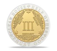 Pattern Triangle 3 Year Sobriety Coin | "Clean House " "Help TOTHER " "Trust GOD" AA Chips and Medallions | Alcoholics Anonymous Sobriety Chips for Recovery | Ideal Sobriety Gifts for Women & Men