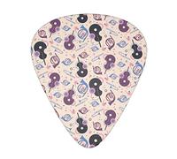 Pattern With Violin And French Horn Plectrums Guitar Picks For Bass Electric Acoustic Guitars (12 Count)