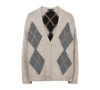 Patterned Alpaca-Blend Cardigan - female - Luisa Cerano - Cardigans - Beige - S - Knitwear S