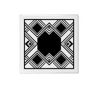 'Patterned Art Deco Square' 108mm Square Ceramic Tile (TD00019138)