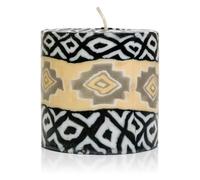 Patterned Candles | Aesthetic Candles in Tribal Pattern | fair Trade Ethical Swazi Candles | Decorative Pillar Candles | African Home Decor (9cm Pillar Candle)
