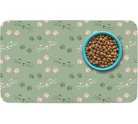 Patterned Cat & Dog Bowl Mat for Food and Water, 12""×20"" Quick Dry Absorbent Pet Feeding Mat, Eco-Friendly Dog Placemat