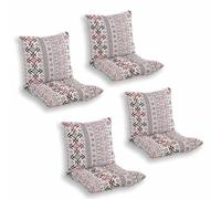 Patterned Dining Chair Cushs Set of 4 45x45cm with Ties and Bac table Seat Pads for Kitchen Chairs Slish and Cush Covers