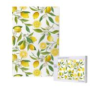 Patterned Exotic Lemon Tree Branches Yummy Delicious,1000 Pieces Adults Puzzle Game Challenging Puzzles,Jigsaw Puzzles