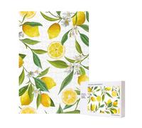 Patterned Exotic Lemon Tree Branches Yummy Delicious,300 Pieces Wooden Jigsaw Family Game Jigsaw Puzzles for Adults Teens