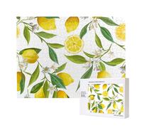 Patterned Exotic Lemon Tree Branches Yummy Delicious,500 Pieces Wooden Jigsaw Family Game Jigsaw Puzzles for Adults Teens Home Decor