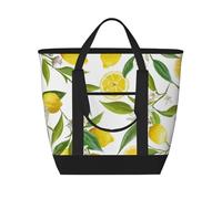 Patterned Exotic Lemon Tree Branches Yummy Delicious,Lunch Bags Large Capacity Insulated Tote Bag For Women Men Work Picnic Travel