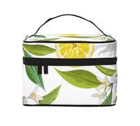 Patterned Exotic Lemon Tree Branches Yummy Delicious, Makeup Bag, Portable Cosmetic Bag for Women - Travel Cosmetic Organizer, Toiletry Pouch, The Go-To Gift That Never Disappoints for Special Moments
