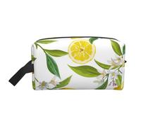 Patterned Exotic Lemon Tree Branches Yummy DeliciousMakeup Trave Bag for Women,Cosmetic Large Capacity Organizer