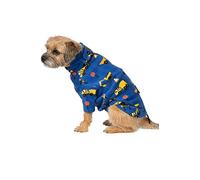 Patterned Fleece Dog Jumper Puppy Jacket Winter Coat XS, S, M, L, XL Pet Clothes 3 Colours (Digger, Small)