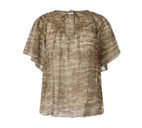 Patterned Flowy Blouse with Pleats - female - Isabel Marant - Blouses - Brown - XS - Blouses & Shirts XS