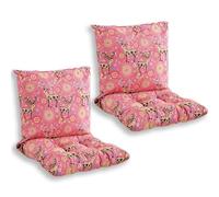 Patterned Kitchen Chair Cushs Set of 4/2 Ties & Bac for Dining Chairs table Seat Pads 45x45cm Slish Supportive Cush Covers