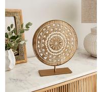 Patterned Mango Wood Round Ornament
