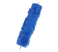 Patterned Paint Roller for Wall Decoration Blue Plastic Metal
