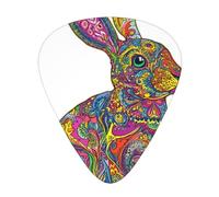 Patterned rabbit Printed pick set - 12 pieces, thin, medium and thick guitar picks, suitable for guitar, bass, electric guitar and ukulele