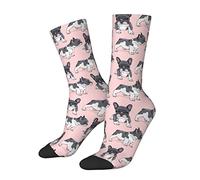 Patterned Socks 40cm French Bulldog Puppies Work Socks Wicking Golf Socks Premium Gift Socks For Womens, Hiking, Halloween