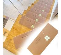 Patterned Stair Treads Non-Slip Carpet Mat, 22 24 Cm Width Indoor Stair Runners With Right-angled Folds/Stair Rugs For Wooden/Tile Staircases(Light Brown 10 PCS,W 22 CM L 55 CM)