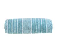 Allure Striped Hand Towel 90 x 150cm, Pack of 2 Large Bath Towels, 100% Cotton 500gsm, Super soft, Absorbent, Washable (Duck Egg)