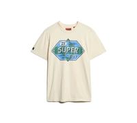 Patterned T-shirt Superdry Gasoline Blanc S