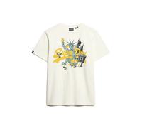 Patterned T-shirt Superdry New York Blanc 2XL