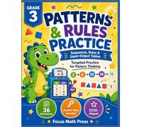 Patterns and Rules Targeted Practice Grade 3: Number Sequences, Finding the Rule, and Input-Output Tables - No-Prep Math Worksheets with Answer Keys
